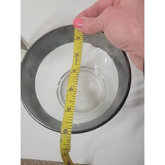 Vintage 1960's Dorothy Thorpe MCM Ice Bucket Silver Rim And Glasses - Picture 8 of 8